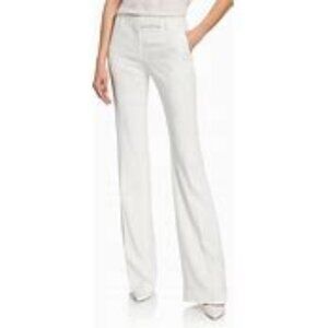 Alexander McQueen off white leaf crepe pants
